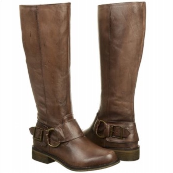 Steve Madden Shoes - Steve Madden Women's Toureg Leather Zip Boots, BRN